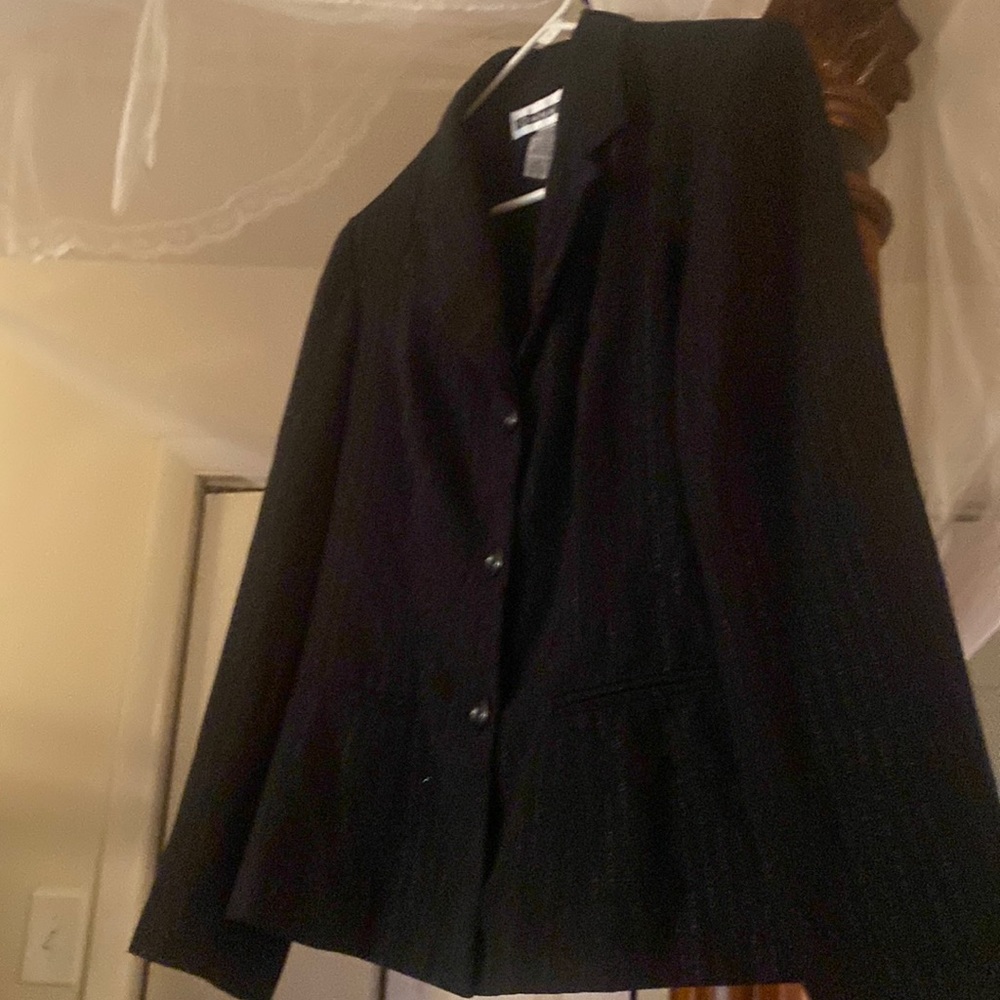Black and silver jacket pinstripe
